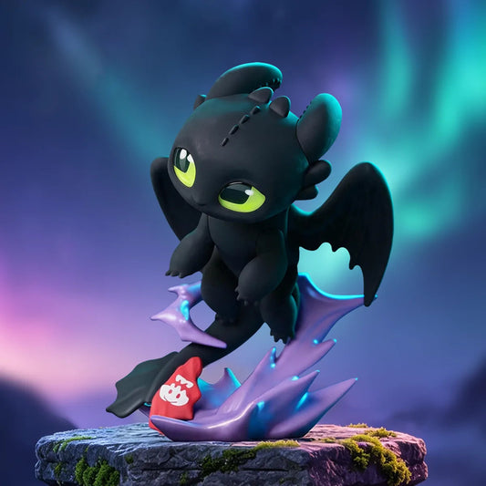 How To Train Your Dragon Intertwined Light and Night Toothless Figurine Blind Box