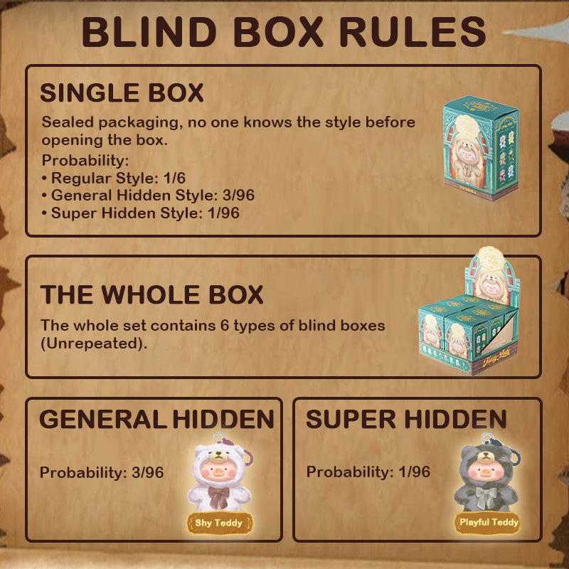 Lulu The Piggy Vintage Plush Pendant Blind Box