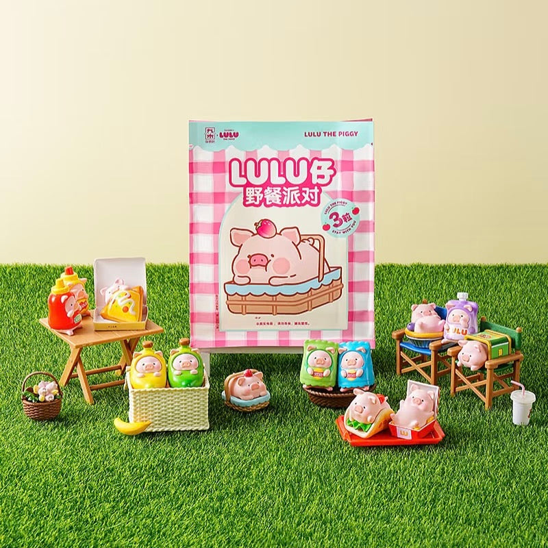 Lulu The Piggy Picnic Party Beans Figurines Blind Box (3PC’s)