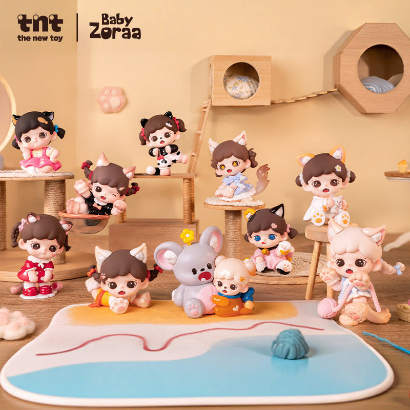Zoraa Meow Cat Face Mini Figurine Blind Box