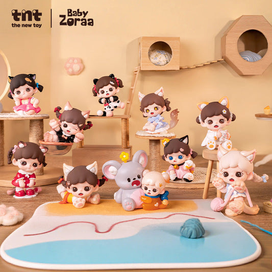 Zoraa Meow Cat Face Mini Figurine Blind Box